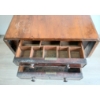 Image 5 : DROP LEAF SEWING STAND WITH WORK BAG - MAHOGANY - C. MID - LATE 1800s