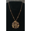 Image 2 : SAQ DARK GOLD TONE RHINESTONE PENDANT NECKLACE