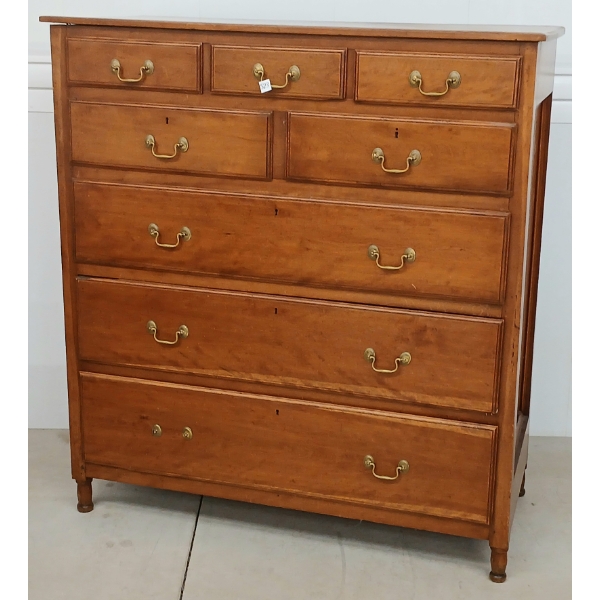CHERRY COLONIAL HIGHBOY CHEST OF DRAWERS