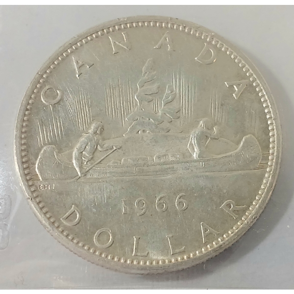 1966 CDN SILVER DOLLAR - CCCS GRADED