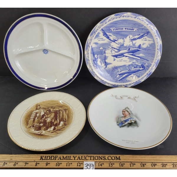 LOT OF 4 - CHINA PLATES - INCL ROBERT SIMPSON CO., GRIMWADES LTD., JOHNSON BROS., ETC