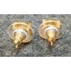 Image 2 : PAIR OF SWAROVSKI YELLOW CRYSTAL STUD EARRINGS 