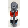 Image 3 : "FIGURE W/ BEAD WORK" BY ALICE AKAMAK (PRS CDN ARTIST) - STONE & BEADS