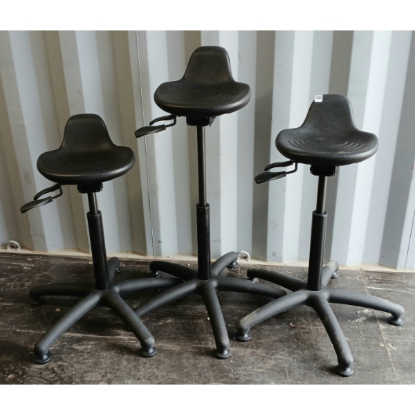 LOT OF 3 - ADJUSTABLE SWIVEL CHAIRS