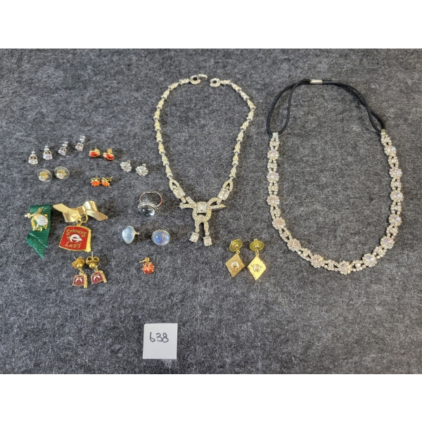 QTY OF MISC. COSTUME JEWELRY - INCL EARRINGS, NECKLACES, PINS, ETC.