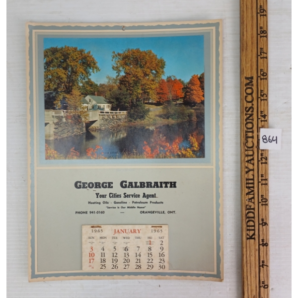 1965 GEORGE GALBRAITH CALENDAR