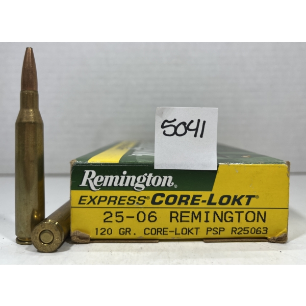 AMMO: 20X REMINGTON 25 - 06 - 129 GR - CORE-LOKT PSP