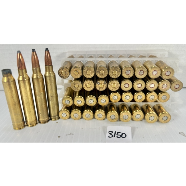 AMMO / BRASS: 23X LIVE & 17X BRASS MIXED .300 WIN MAG