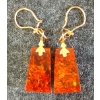 Image 2 : LOT OF 2 - AMBER 4.9K GOLD EARRINGS & LADIES' BULOVA WRISTWATCH