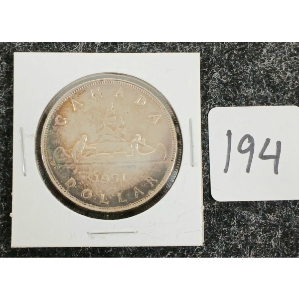 1951 CDN SILVER DOLLAR