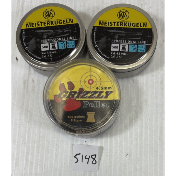 PELLETS: APPROX 1200 .177 CAL