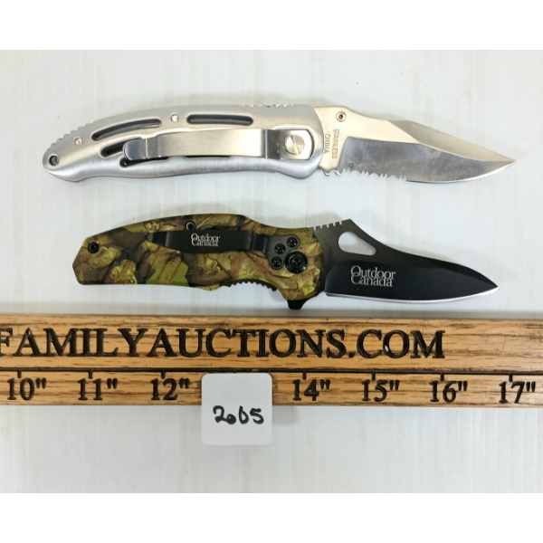 LOT OF 2 - RUKO & OUTDOOR CANADA FOLDING KNIVES