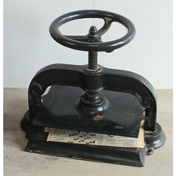 BOOKBINDING PRESS - CAST IRON - LATE 19TH CENT.