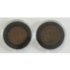 Image 4 : LOT OF 4 - 1848 & 1850 U.S. 1 CENT COINS & FCM WWII UNIQUE PENNIES & FORGOTTEN DECADE OF LINCOLN SET