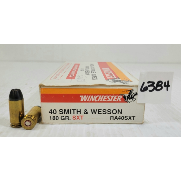 AMMO: 50X WINCHESTER RANGER SXT .40 S&W - 180GR - SXT