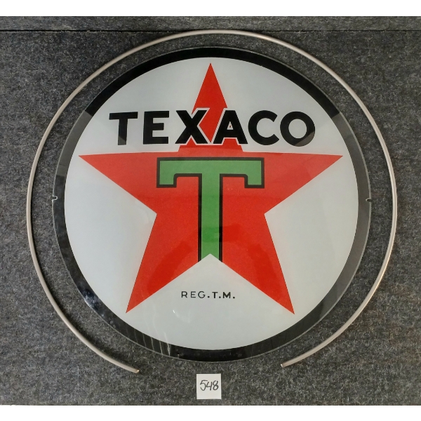 LOT OF 2 - TEXACO FUEL PUMP GLOBE GLASS & RING