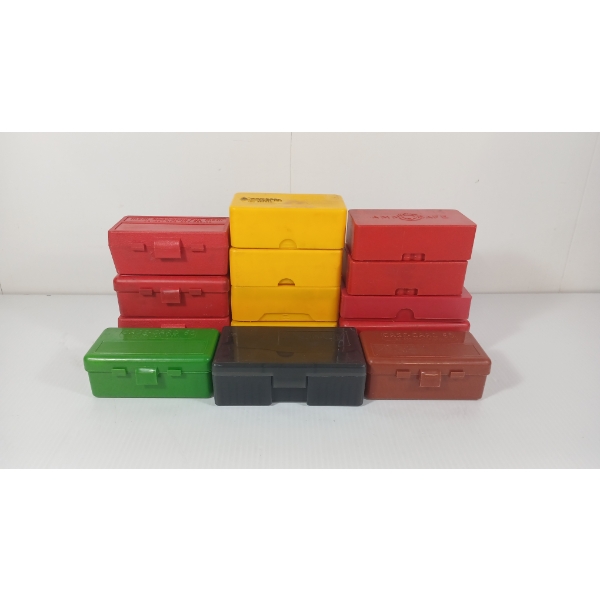 QTY OF AMMO BOXES - INCL CASE GARD
