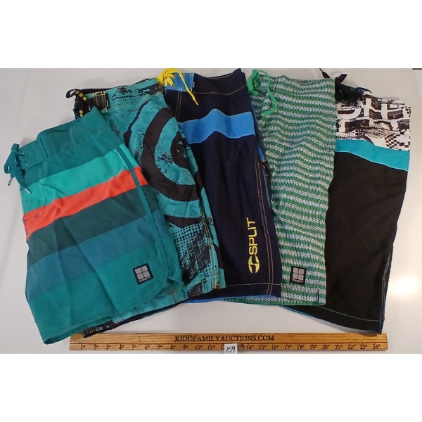 LOT OF 5 - MEN'S SPLIT & INSIGHT SWIM & LOUNGE SHORTS