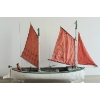 Image 4 : FOLK ART SAILBOAT BY UNKNOWN ARTIST - CLOTH & WOOD