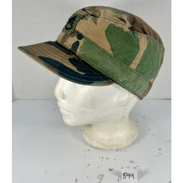 U.S. ARMY STAFF SERGEANT WOODLAND CAMO COMBAT CAP