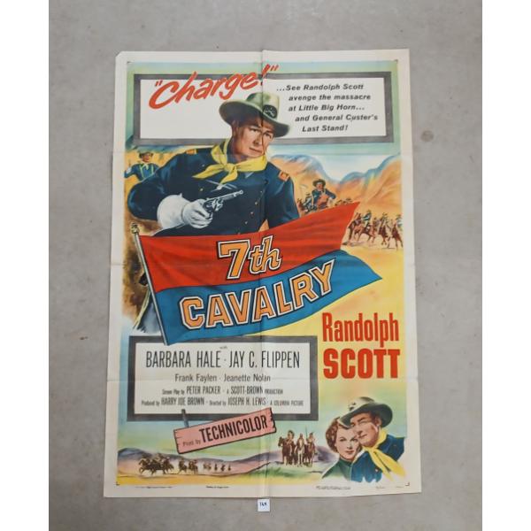 1956 "7TH CAVALRY" WITH BARBARA HALE MOVIE POSTER