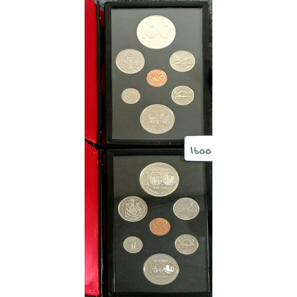 LOT OF 2 - 1974 RCM UNCIRCULATED DOUBLE DOLLAR PROOF SETS 