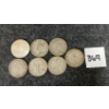 Image 2 : LOT OF 7 - CDN SILVER QUARTERS - INCL 1950 & 1964 