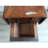 Image 9 : DROP LEAF SEWING STAND WITH WORK BAG - MAHOGANY - C. MID - LATE 1800s