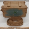 Image 1 : LOT OF 2 - AMMO CRATE & .303 CAL MACHINE GUN BELT