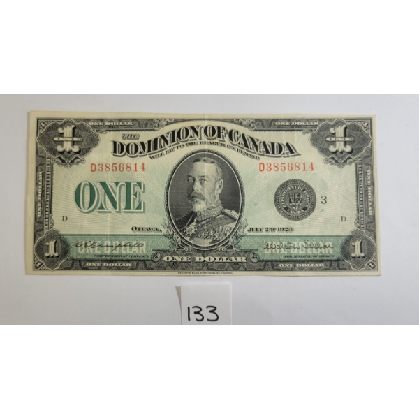 1923 DOMINION OF CANADA $1 HORSE BLANKET