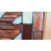 Image 3 : ABSTRACT RED & YELLOW STAINED GLASS HANGING