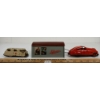 Image 1 : LOT OF 3 - SCHUCO TIN & DIECAST WIND UP VEHICLES W/ GARAGE NO. 1500 - INCL FEX & AMBULANCE