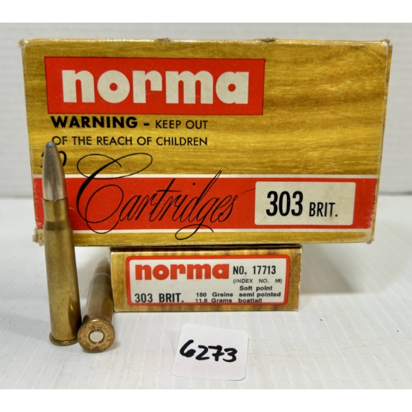 AMMO: 30X NORMA .303 BRIT - 180 GR SP