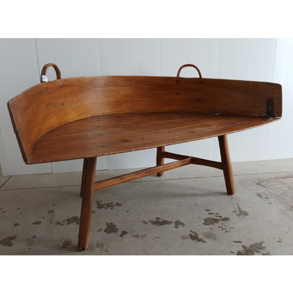 TWO-HANDED GRAIN THRESHER - REPURPOSED INTO COFFEE TABLE