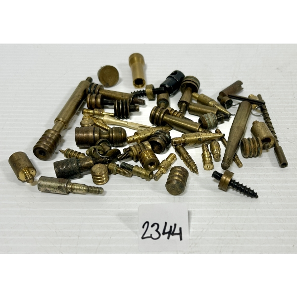 JOB LOT - BRASS GUN CLEANING ROD TIPS & TOOLS