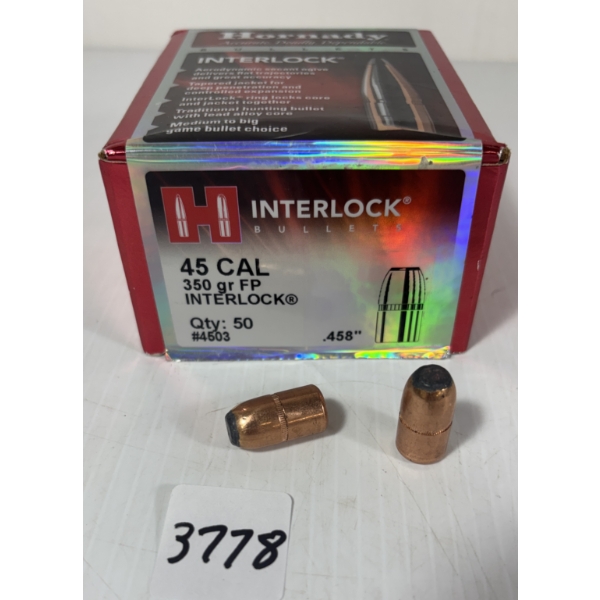 BULLETS: 50 X HORNADY 45 CAL - 350 GR