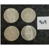 Image 1 : LOT OF 4 - 1962 CDN 50 CENT SILVER COINS