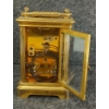 Image 4 : BRASS CARRIAGE CLOCK W/ KEY