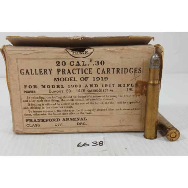 AMMO: 15X GALLERY PRACTICE .30 - MODEL 1919 - COLLECTABLE BOX