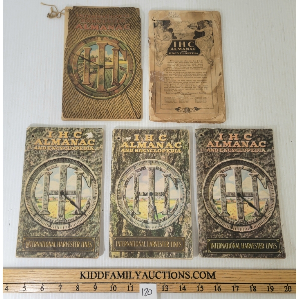 LOT OF 5 - 1913, 1914 & 1918 INTERNATIONAL HARVESTER ALMANACS