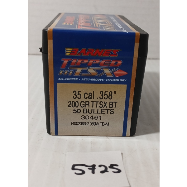 BULLETS: 50X BARNES .35 - 200GR - TTSX BT - FACTORY SEALED