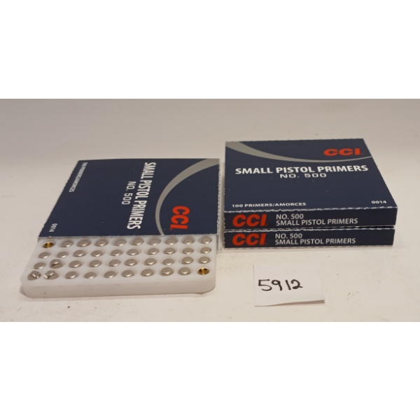 PRIMERS: 300X CCI NO. 500 SMALL PISTOL PRIMERS 