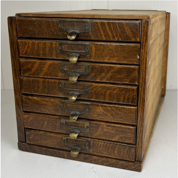 OAK HARDWARE STORAGE DRAWER SET