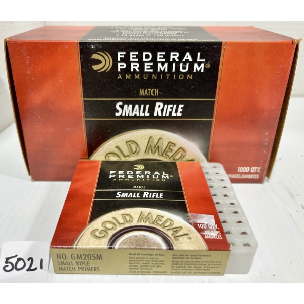 PRIMERS: 800X FEDERAL SMALL RIFLE MATCH GRADE