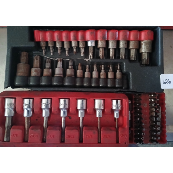 LOT OF 3 - MAC HEXBIT SOCKET SET, BIT SET, TORX BIT SOCKET SET