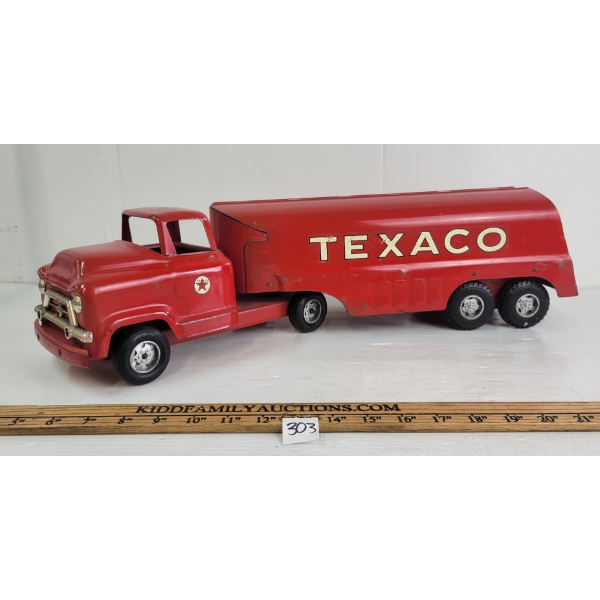 BUDDY L PRESSED STEEL TEXACO FUEL TANKER