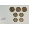 Image 1 : LOT OF 7 - 1970, '71 & '73 CDN 50 CENT & DOLLAR COINS