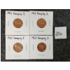 Image 1 : LOT OF 4 - 1962 CDN UNCIRCULATED CENTS