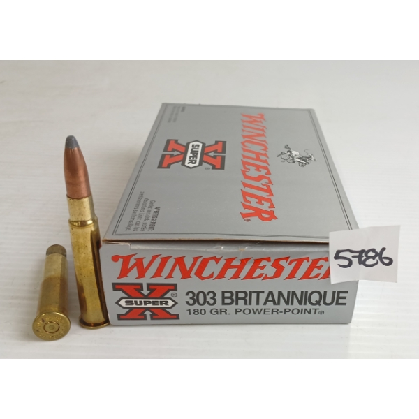 AMMO: 14X W-W SUPER X .303 BRIT - 180GR - PP LIVE - 6X BRASS