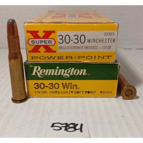AMMO: 40X MIXED .30-30 WIN - 170GR - CORE-LOKT - SP & PP